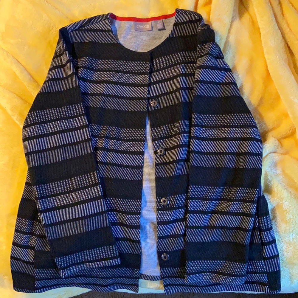 Striped Button Up Sweater
